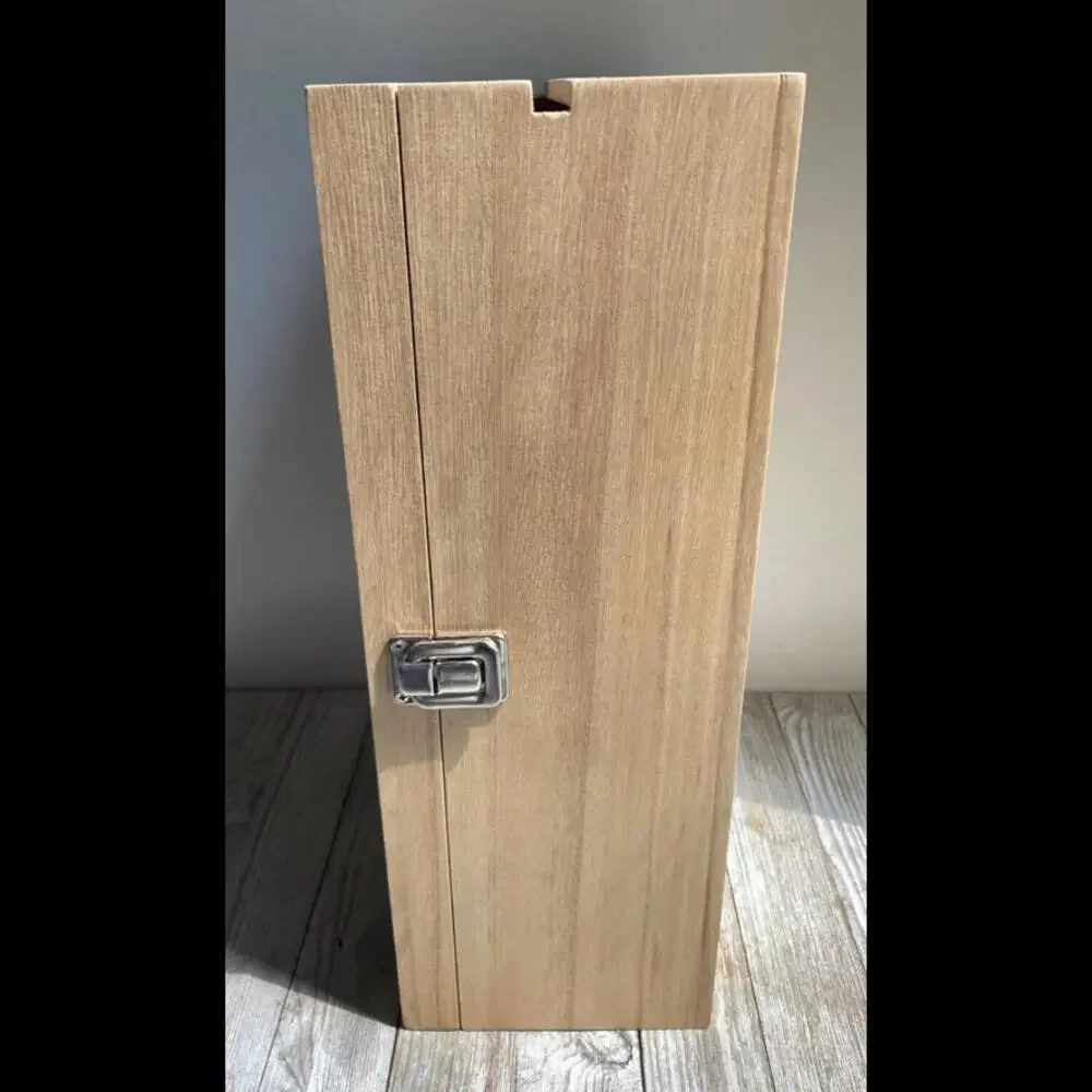 Hair Dryer Holder - Wood Wall Box To Store and Hide Your Bathroom Blow Dryer